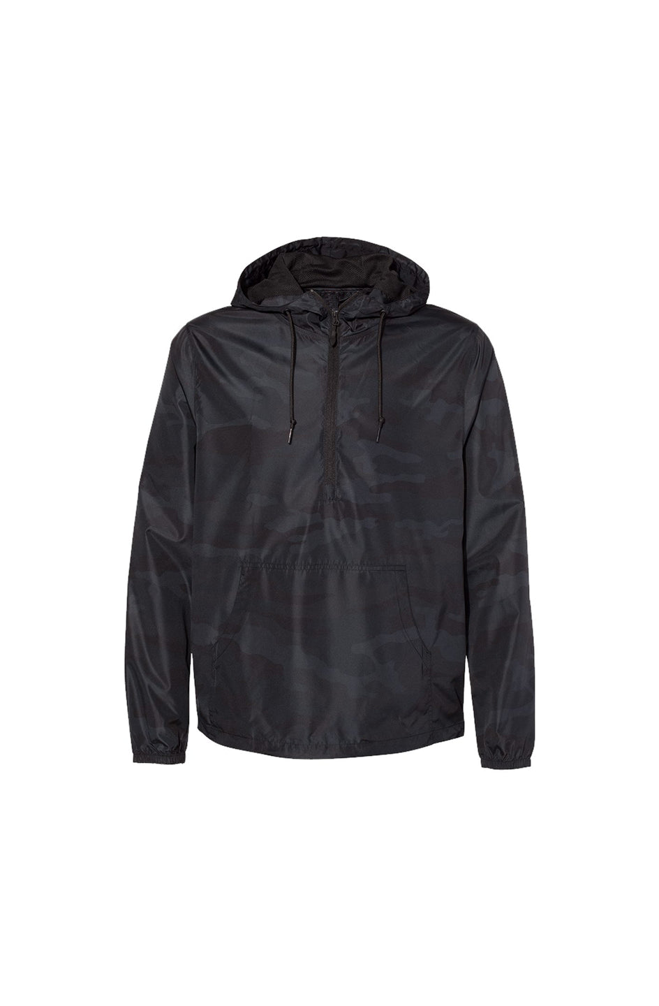 Black Camo Pullover Windbreaker Fish Night Circle