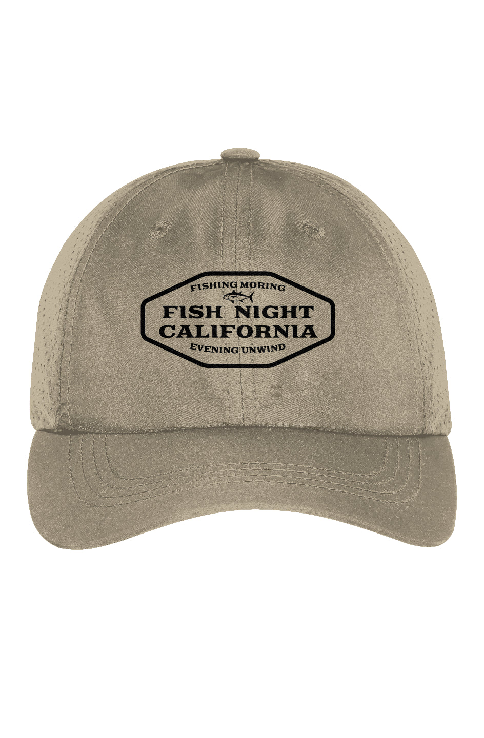 Perforated Performance Cap Fish Night Embroidery